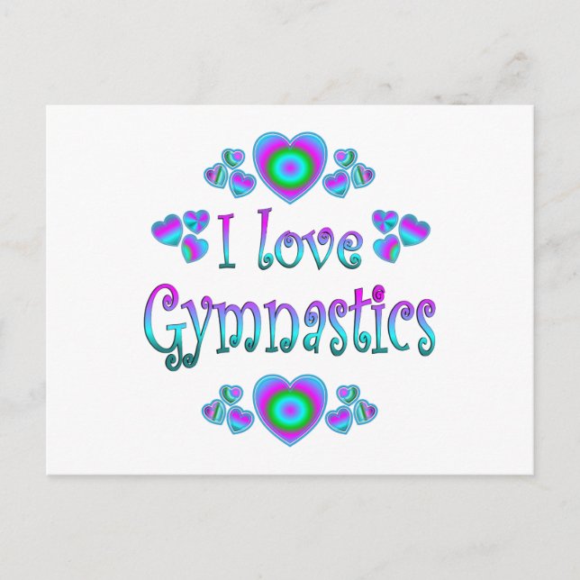Carte Postale I Love Gymnastique (Devant)