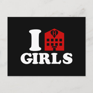 Carte Postale I Love Hotel Girls