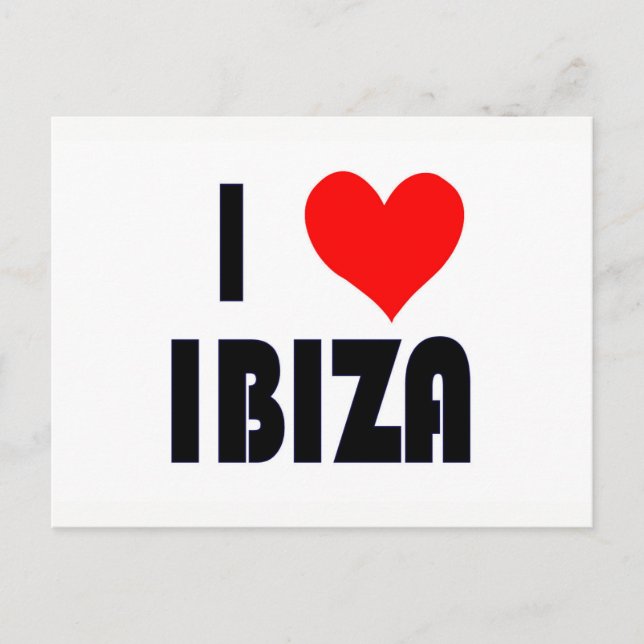 Carte postale I Love Ibiza (Devant)