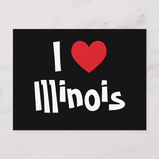 Carte Postale I Love Illinois (Devant)