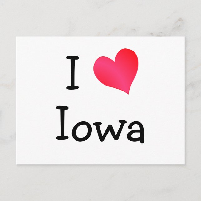 Carte postale I Love Iowa (Devant)