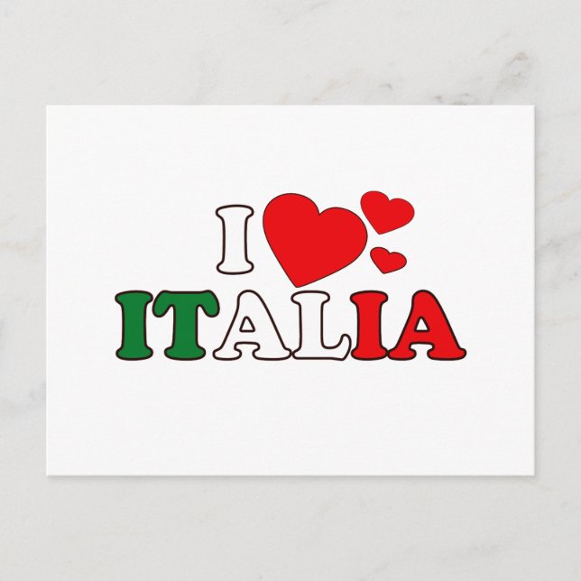 Carte postale I Love Italia (Devant)