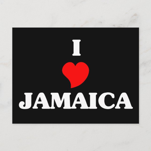 Carte Postale I Love Jamaïque (Devant)