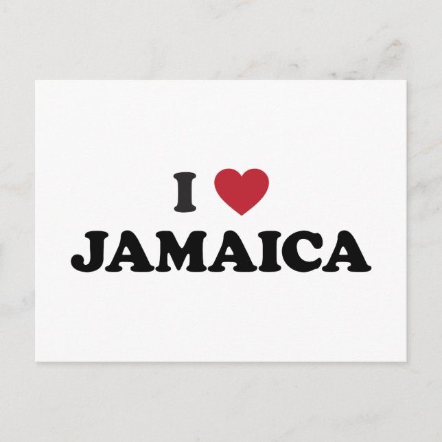 Carte Postale I Love Jamaïque (Devant)