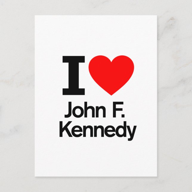 Carte Postale I Love John F. Kennedy (Devant)