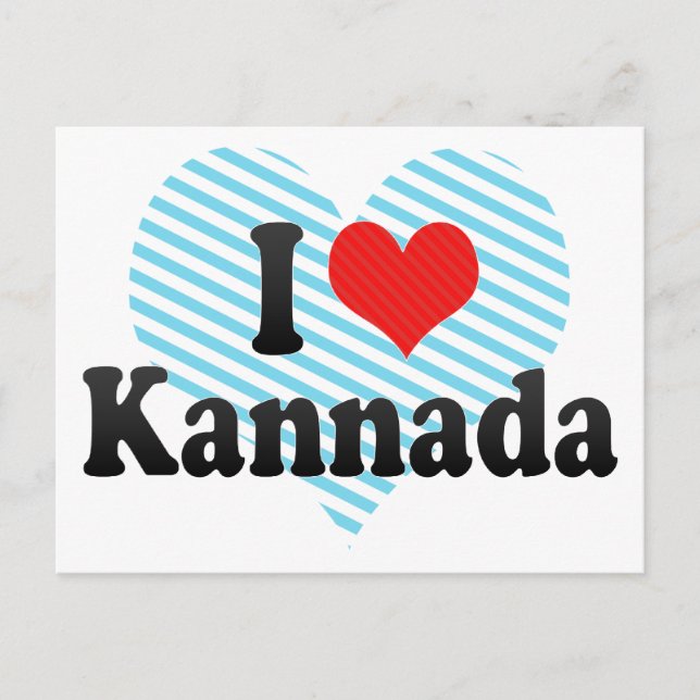 Carte Postale I Love Kannada (Devant)