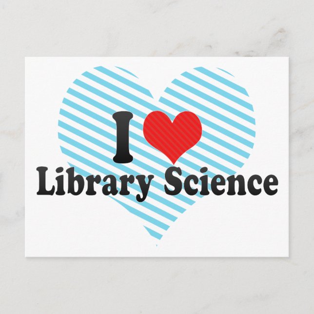 Carte Postale I Love Library Science (Devant)