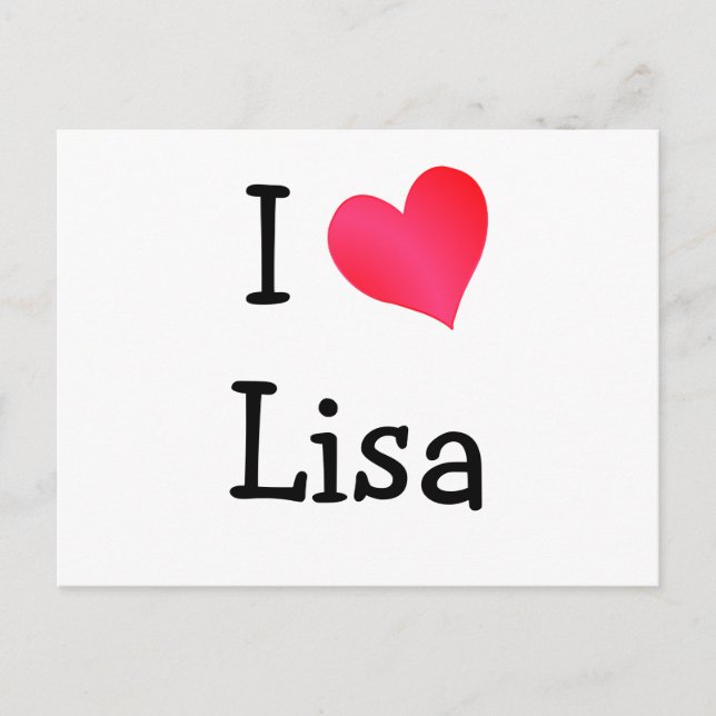 Carte Postale I Love Lisa (Devant)