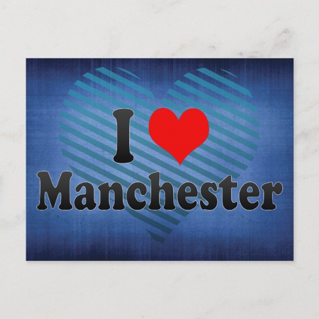 Carte Postale I Love Manchester, Royaume-Uni (Devant)