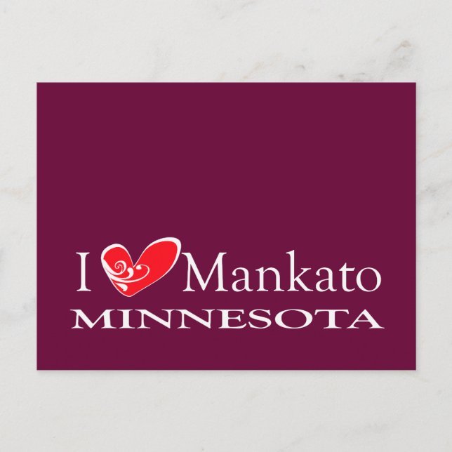 Carte Postale I Love Mankato Minnesota (Devant)