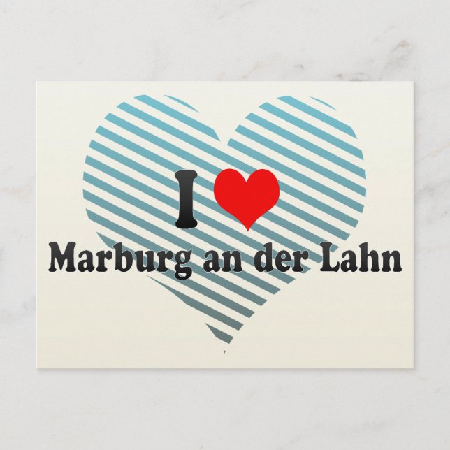 Carte Postale I Love Marburg an der Lahn, Allemagne (Devant)