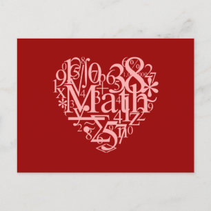 Carte postale I Love Math