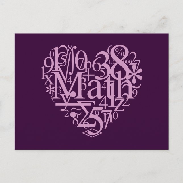 Carte postale I Love Math (Devant)