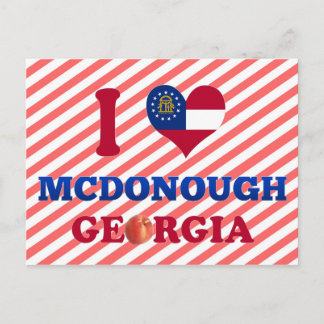 Carte Postale I Love McDonough, Géorgie