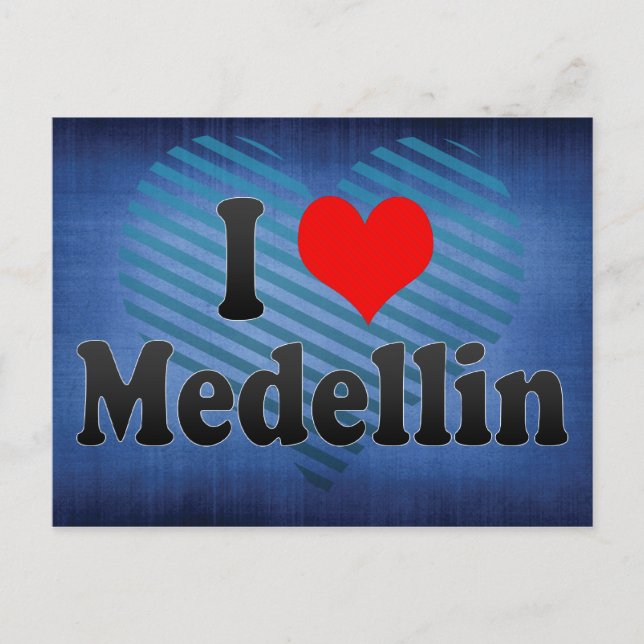 Carte Postale I Love Medellin, la Colombie (Devant)