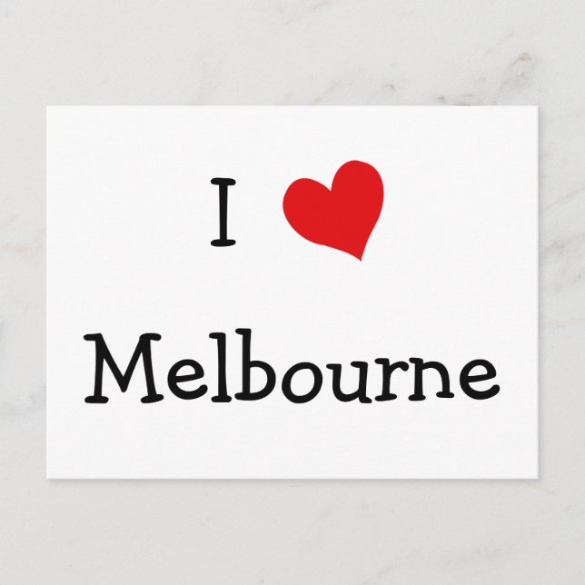 Carte Postale I Love Melbourne (Devant)