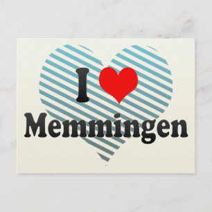 Carte Postale I Love Memmingen, Allemagne