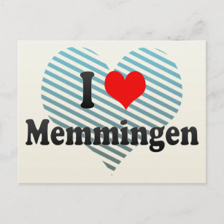 Carte Postale I Love Memmingen, Allemagne