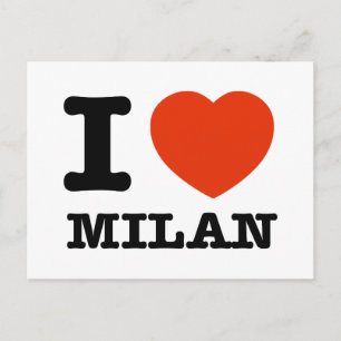 Carte Postale I love Milan