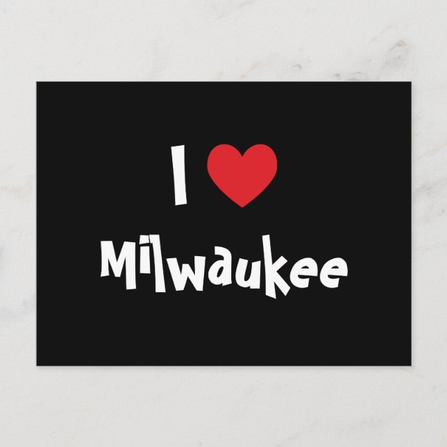 Carte Postale I Love Milwaukee (Devant)