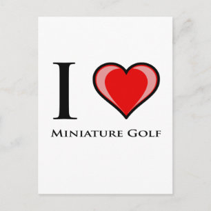 Carte Postale I Love Miniature Golf