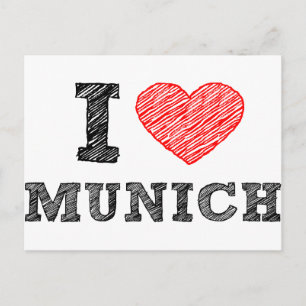 Carte Postale I Love Munich
