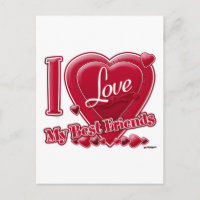 I Love My Best Friends rouge - coeur
