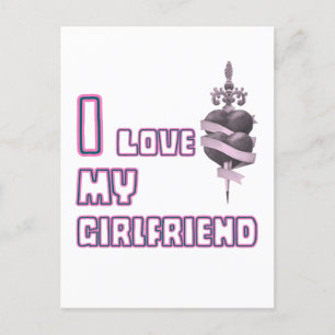 Carte Postale I Love My Girlfriend (Style Légende)