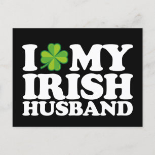 Carte Postale I Love My Irish Husband Couple St Patrick's Day