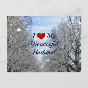Carte Postale I Love My Wonderful Husband (texte plus grand)