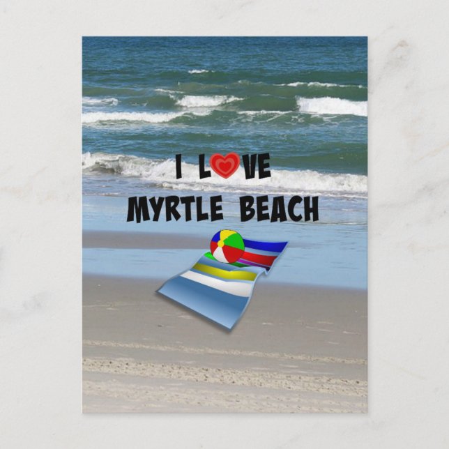 Carte Postale I Love Myrtle Beach (Devant)