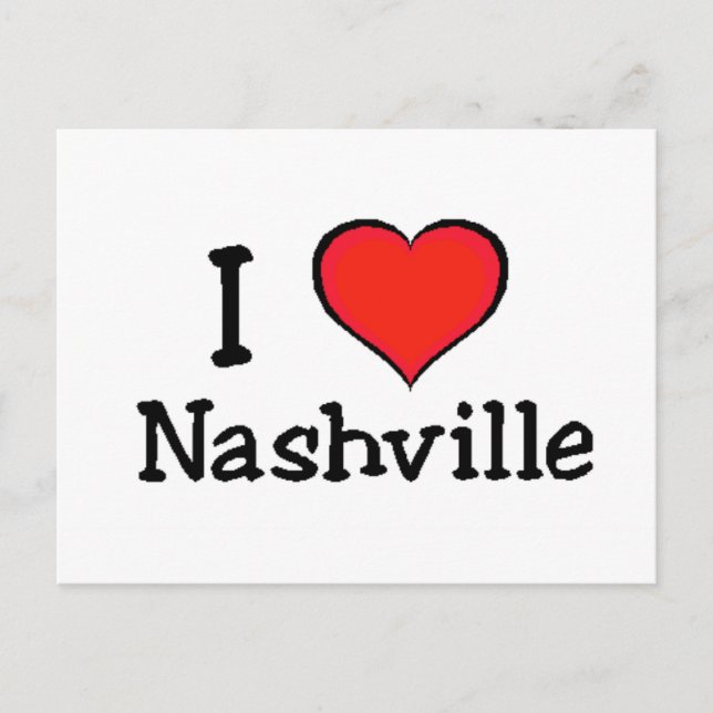 Carte Postale I Love Nashville (Devant)