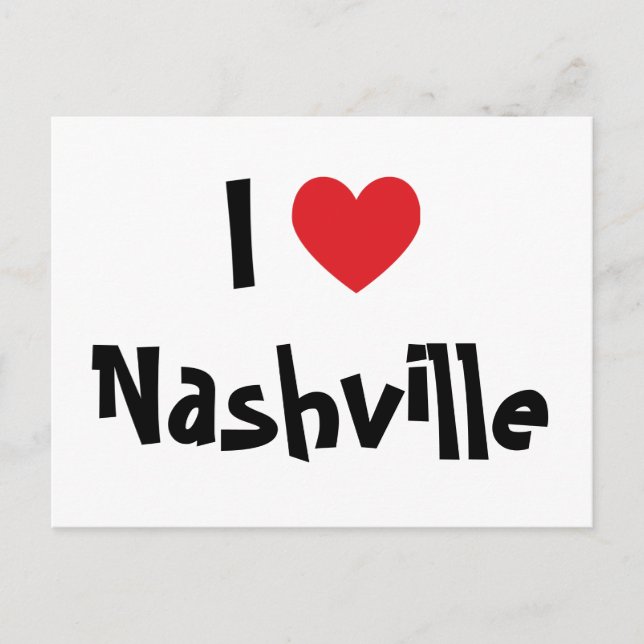 Carte Postale I Love Nashville (Devant)