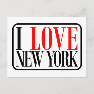 Carte Postale I Love New York Design