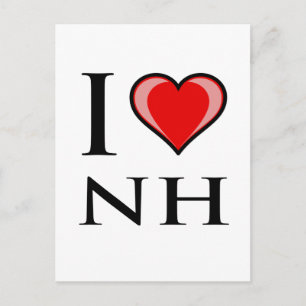 Carte Postale I Love NH - New Hampshire