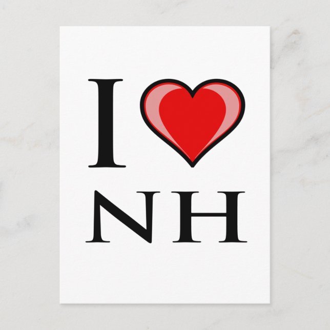 Carte Postale I Love NH - New Hampshire (Devant)