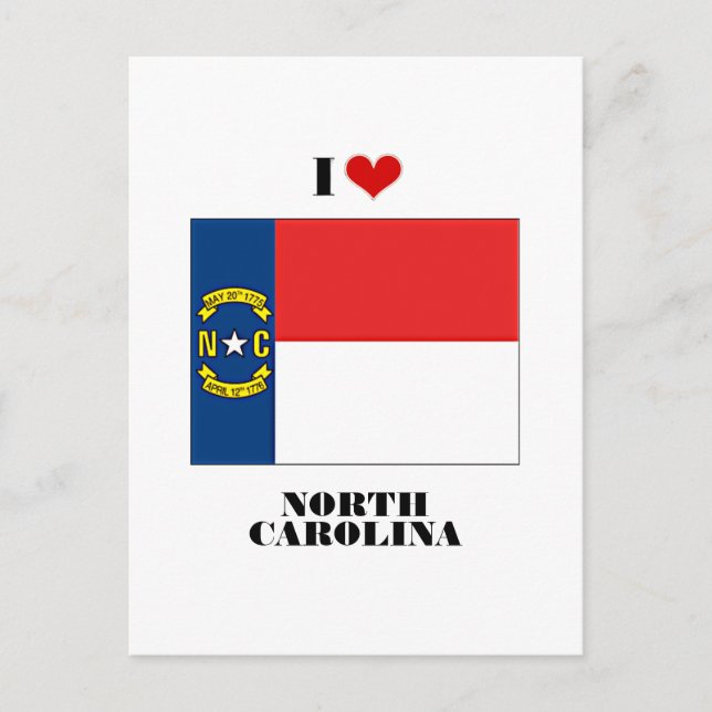 Carte Postale I Love North Carolina (Devant)