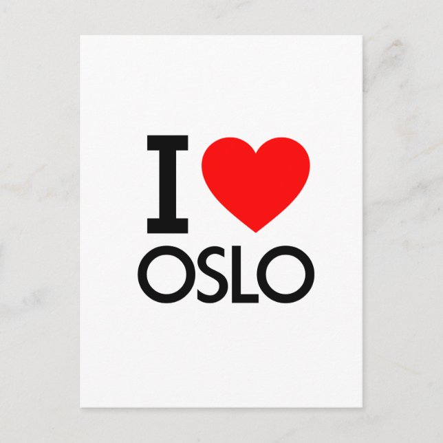 Carte Postale I Love Oslo (Devant)