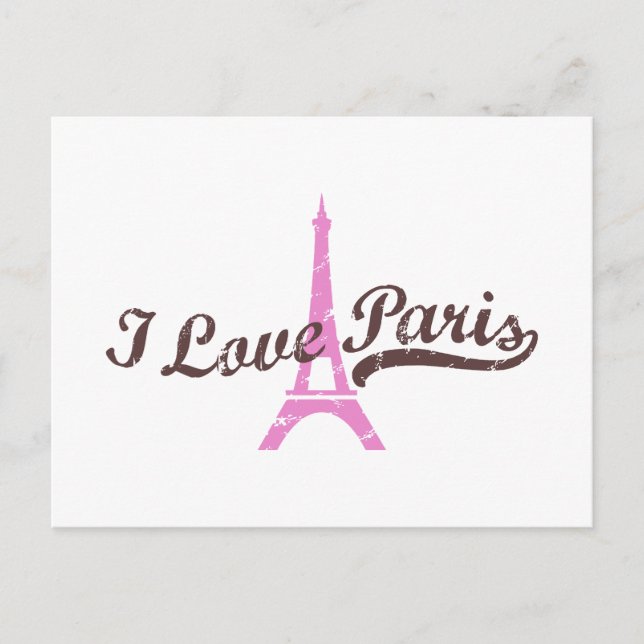Carte Postale I Love Paris (Devant)