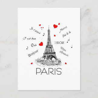 Carte Postale I Love Paris, Mon Amour