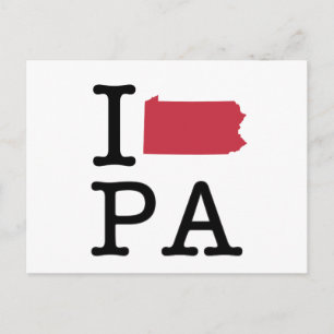 Carte Postale I Love Pennsylvania