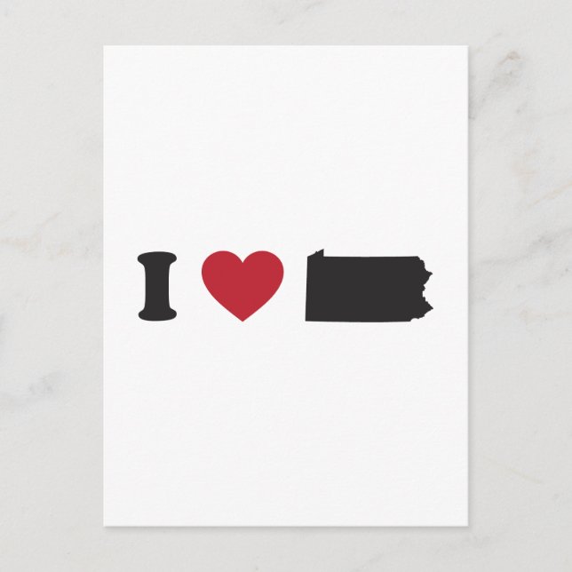 Carte Postale I Love Pennsylvania (Devant)