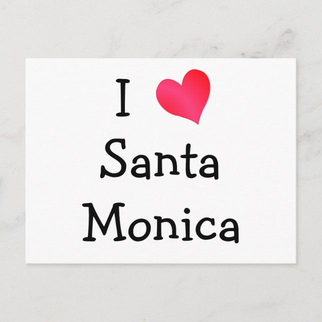 Carte Postale I Love Père Noël Monica (Devant)