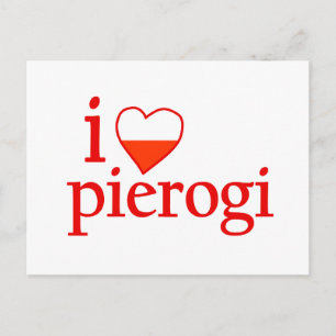 Carte Postale I Love Pierogi