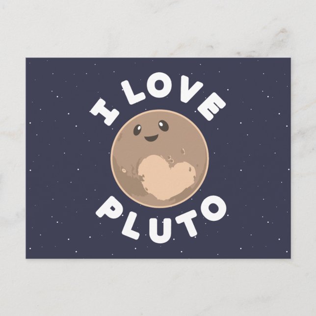 Carte Postale I Love pluton (Devant)