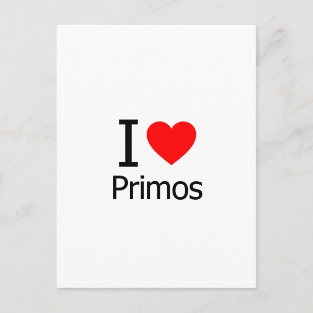 Carte Postale I Love Primos (Devant)