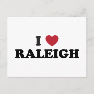 Carte Postale I Love Raleigh Caroline du Nord