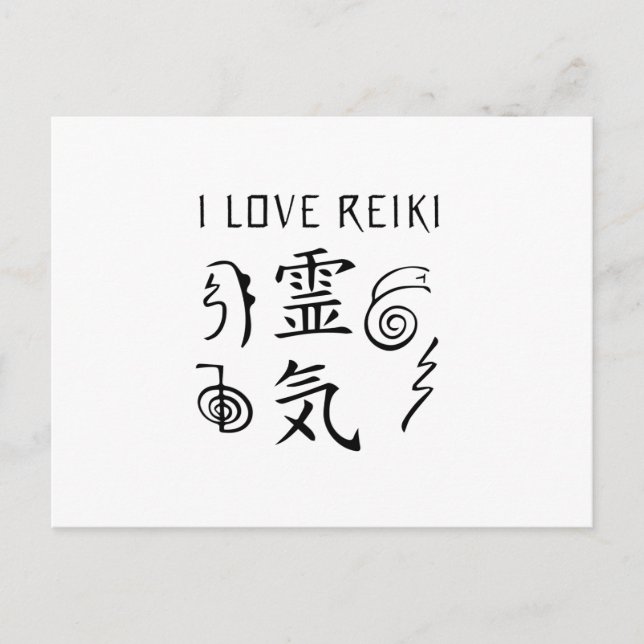 Carte Postale I Love Reiki | Ésotérisme Reiki Master Gifts (Devant)