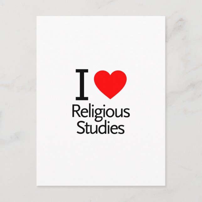 Carte Postale I Love Religious Studies (Devant)
