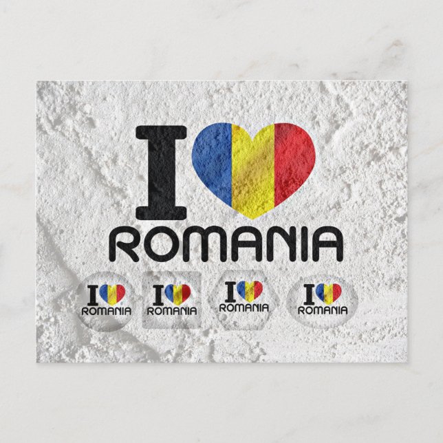 Carte Postale I Love romania (Devant)